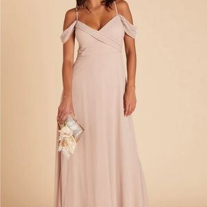 Birdy Grey Spence convertible bridesmaid dress. Medium beige